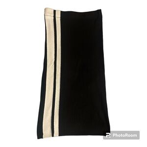 Forever 21 Black with White Stripes Pencil Skirt